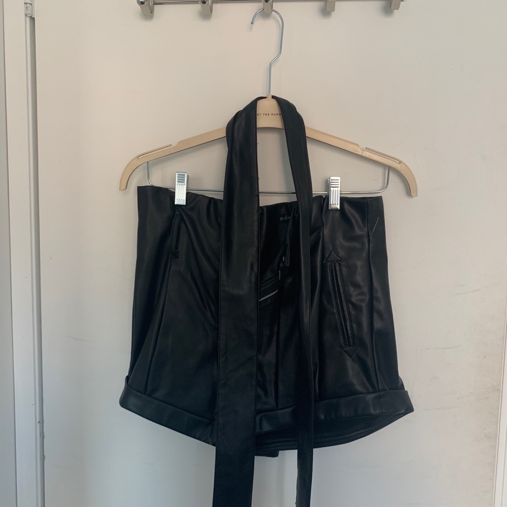 For love & lemons Leather shorts
